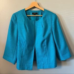 Josephine Turquoise Polyester Washable Blazer Size 12